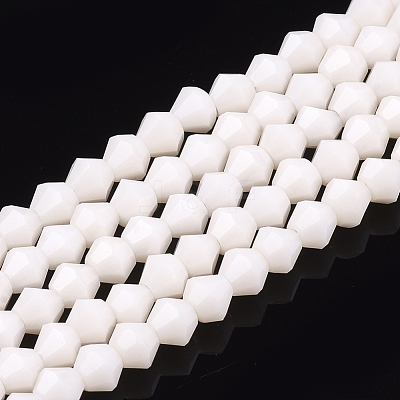 Opaque Solid Color Glass Beads Strands GLAA-Q080-4mm-B04-1