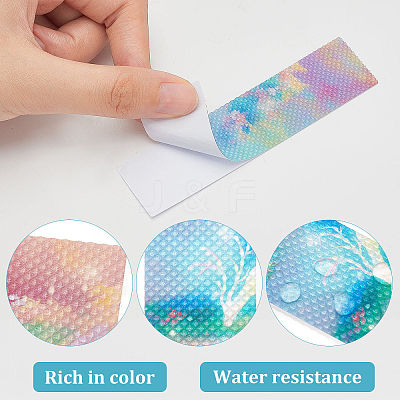 PEVA & Waterproof PVC Plastic Paper Stickers Set DIY-CP0008-01B-1