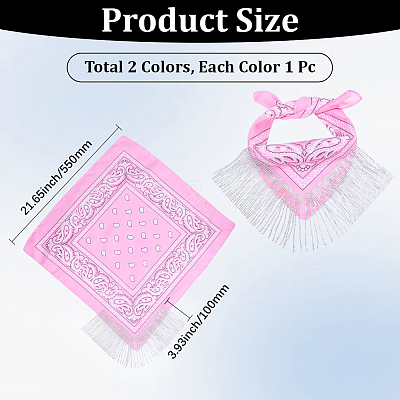 2Pcs 2 Colors Versatile Outdoor Cycling Bandana for Women OHAR-CY0001-21B-1