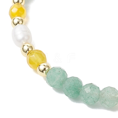 Natural Mixed Gemstone Beaded Bracelets BJEW-JB11763-1
