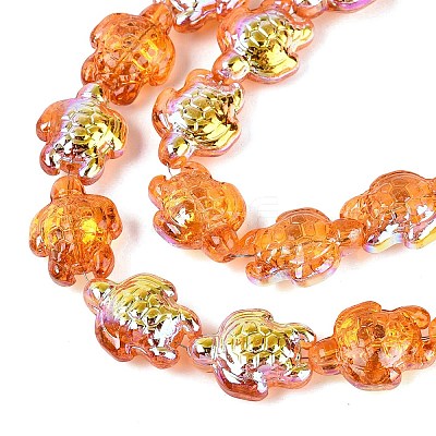 Electroplate Transparent Glass Beads Strands EGLA-N055-04A-08-1