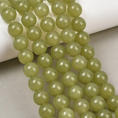 Natural Dyed White Jade Beads Strands GG-CBAEB22-B01-12mm-05-1
