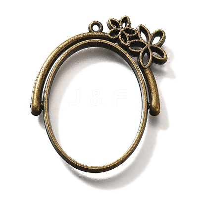 Alloy Open Back Bezel Pendants PALLOY-I223-14AB-1