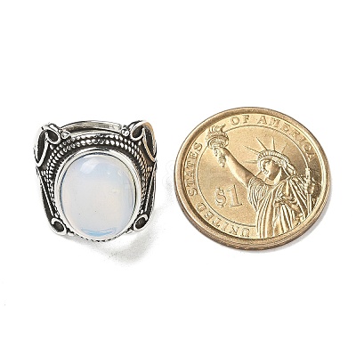 Opalite Adjustable Rings RJEW-I108-02AS-05-1