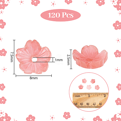 120Pcs Synthetic Coral Dyed Beads G-NB0005-84-1