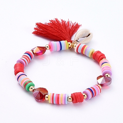 Stretch Charm Bracelets BJEW-JB05085-02-1