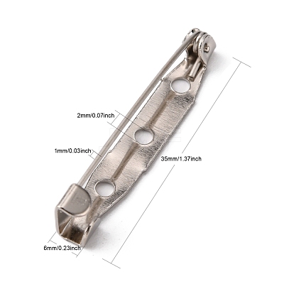 Iron Brooch Findings IFIN-S526-35mm-1