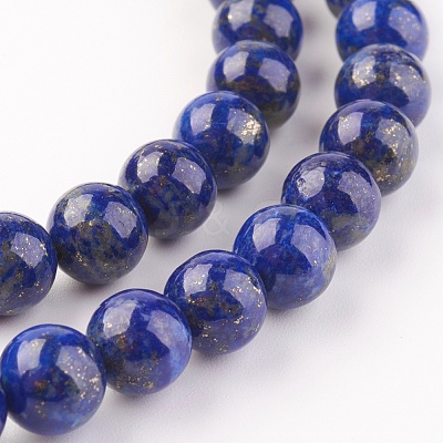 Natural Lapis Lazuli Beads Strands G-G099-8mm-7C-1