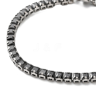 Cubic Zirconia Tennis Bracelet BJEW-M301-02P-1