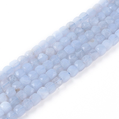 Natural Blue Lace Agate Beads Strands G-L537-025-1
