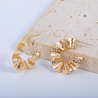 Stylish Brass Stud Earrings AK1364-1