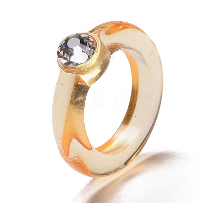 Transparent Acrylic Finger Rings RJEW-T010-07A-1