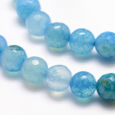 Natural Crackle Agate Bead Strands G-K166-07F-8mm-11A-1