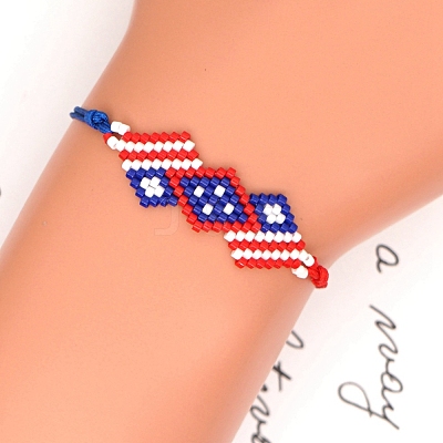 Miyuki Seed Braided Bead Bracelet BJEW-P269-29A-1