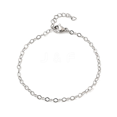 304 Stainless Steel Link Chain Bracelets for Women Men BJEW-A050-02P-01-1
