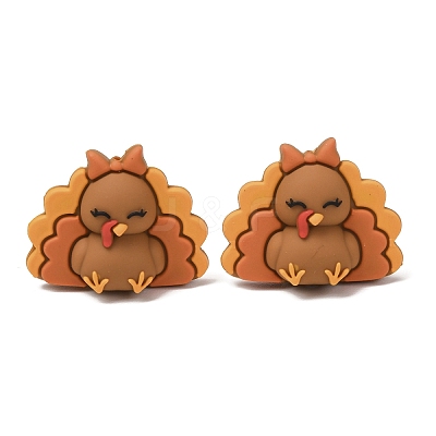 Thanksgiving Day Food Grade Eco-Friendly Silicone Focal Beads SL-CBAECCD-03A-1