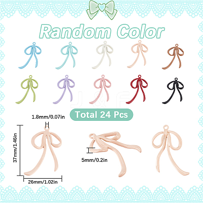 24Pcs Alloy with Spary Painted Pendants FIND-SC0014-01-1