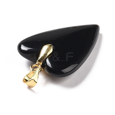 Natural Obsidian Pendants G-E570-01G-10-1