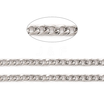 Tarnish Resistant 304 Stainless Steel Cuban Link Chains CHS-K016-02B-P-1