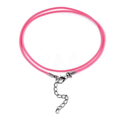 Waxed Cotton Cord Necklace Making MAK-S034-022-1