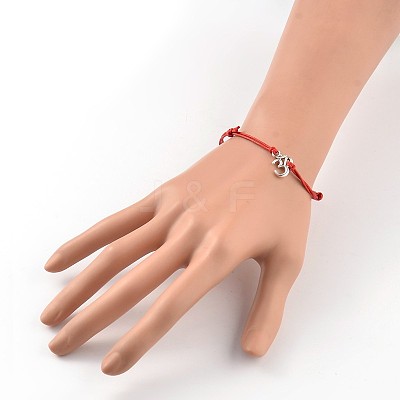 Trendy Waxed Cord Bracelets BJEW-JB02096-03-1