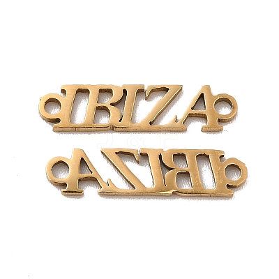 201 Stainless Steel Connector Charms STAS-K251-078G-1