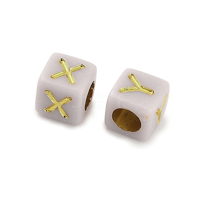 Opaque Acrylic Beads OACR-H046-01D-1