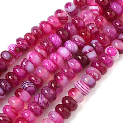 Natural Banded Agate Beads Strands G-F790-I01-01K-1