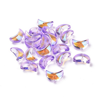 Transparent Electroplate Glass Beads GLAA-F122-01D-1