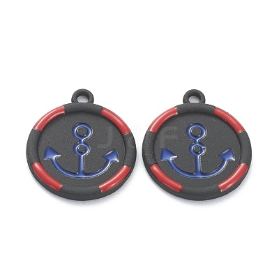Baking Paint Alloy Enamel Pendants ENAM-I051-11LG-03-1