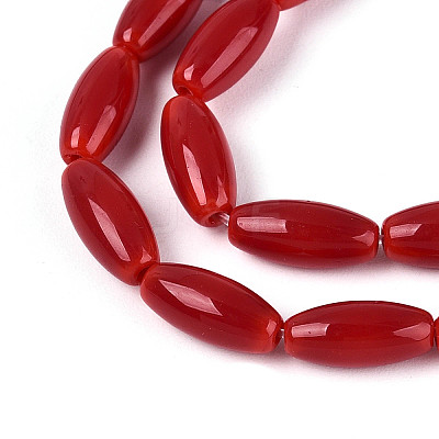 Opaque Glass Beads Strands X-GLAA-T028-15P-02-1