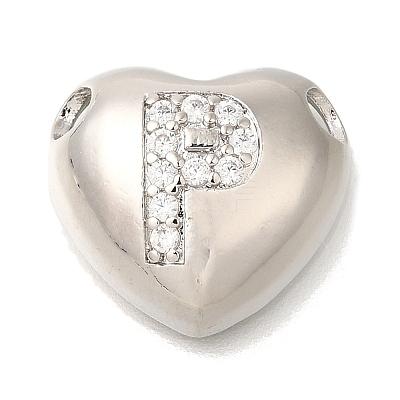 Rack Plating Brass Micro Pave Cubic Zirconia Pendants KK-I722-04P-P-1