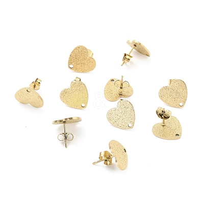 Ion Plating(IP) 304 Stainless Steel Stud Earring Findings STAS-I183-02B-G-1