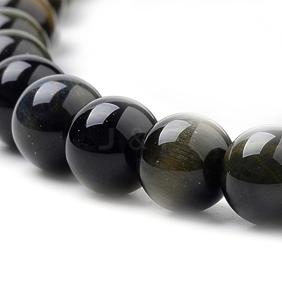 Natural Tiger Eye Beads Strands G-S259-22-6mm-1