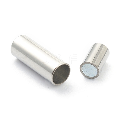 Tarnish Resistant 304 Stainless Steel Magnetic Clasps with Glue-in Ends STAS-O148-06B-1