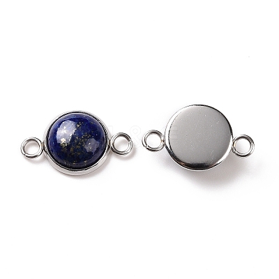 Natural Lapis Lazuli  Connector Charms LS-G-D059-01C-05-1