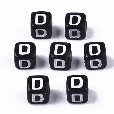 Opaque Acrylic Beads X-SACR-N002-01D-1
