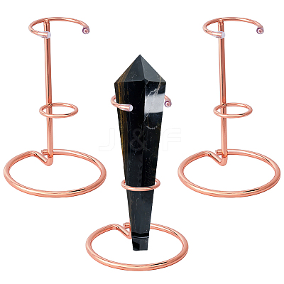Iron Crystal Pointed Scepter Display Stands ODIS-WH0010-50RG-1