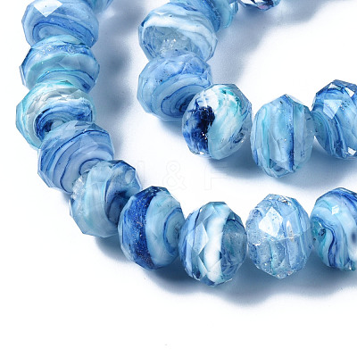 Handmade Lampwork Beads Strands LAMP-T007-15B-1