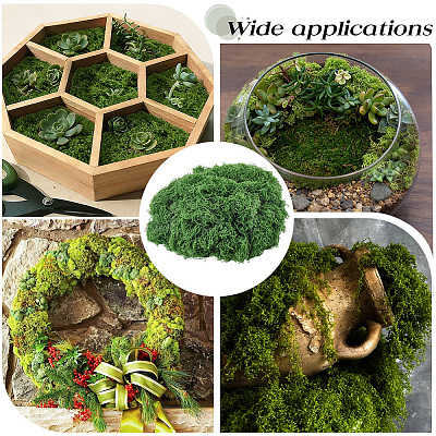 Polyester Artificial Moss DIY-CN0003-92C-1