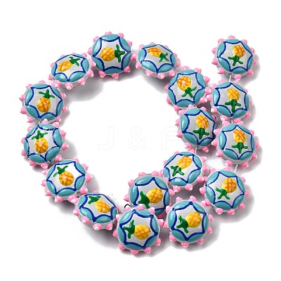 Baking Paint Glass Enamel Beads LAMP-K039-34F-1