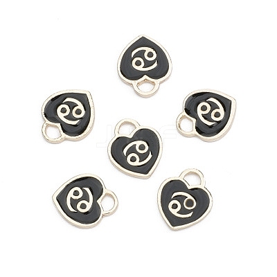 Alloy Enamel Charms with 12 Constellations ENAM-CJC0004-01D-1