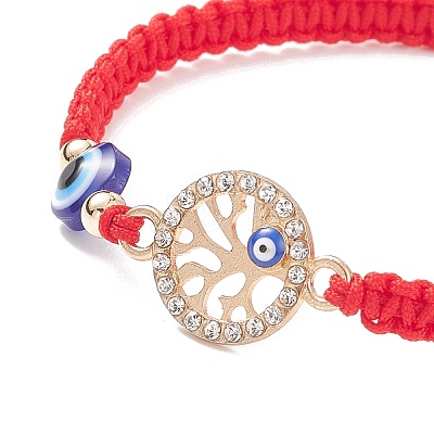6Pcs 6 Style Resin Evil Eye Braided Bead Bracelets Set BJEW-JB08808-1