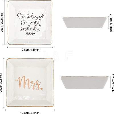 Porcelain Jewelry Plate DJEW-FG0001-05-1