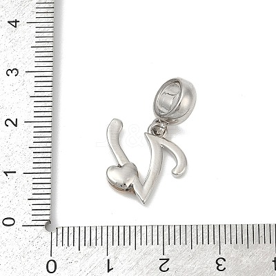 Brass European Dangle Charms KK-Z097-01V-GP-1