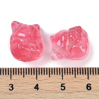 Transparent Spray Paint Glass Beads GLAA-H035-01H-1