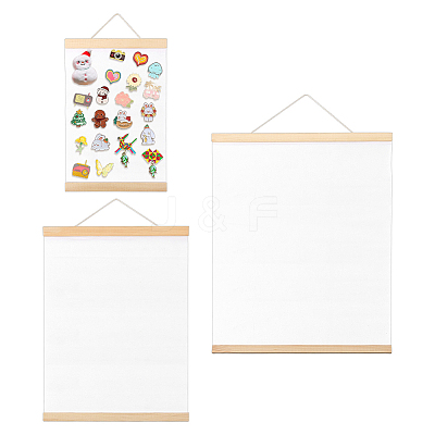 3Pcs 3 Styles Pine Wood & Cotton Double-sided Oil Painting Frame DIY-FG0009-94-1