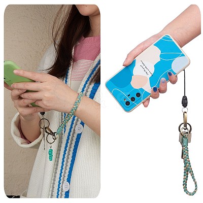 2Pcs Boho Macrame Wristlet Keychain Keying KEYC-SW00004-06-1