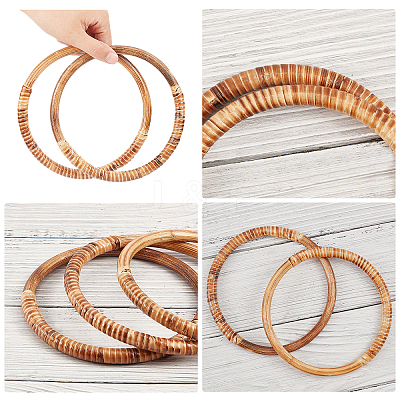 Rattan Woven Wood Bag Handles WOOD-PH0008-95-1
