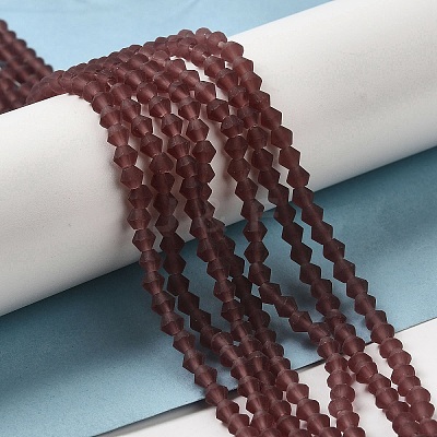 Imitate Austrian Crystal Frosted Glass Beads Strands LS-EGLA-A039-T4mm-MD05-1